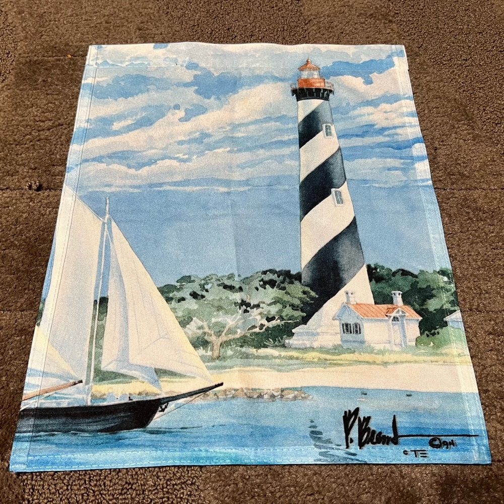 Cape Hatteras Lighthouse North Carolina Yard Garden Flag Paul Brent Painting